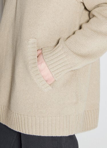 Lace-Up Hooded Sweater UNDERCOVER Lace-Up Hooded Sweater Beige und0154004