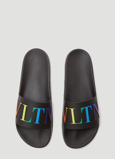 Valentino VLTN Rubber Slides Black val0143023