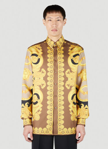 Barocco Silk Shirt Versace Barocco Silk Shirt Gold ver0151003