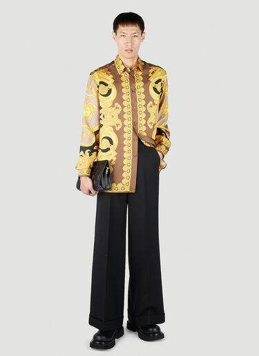 Barocco Silk Shirt Versace Barocco Silk Shirt Gold ver0151003