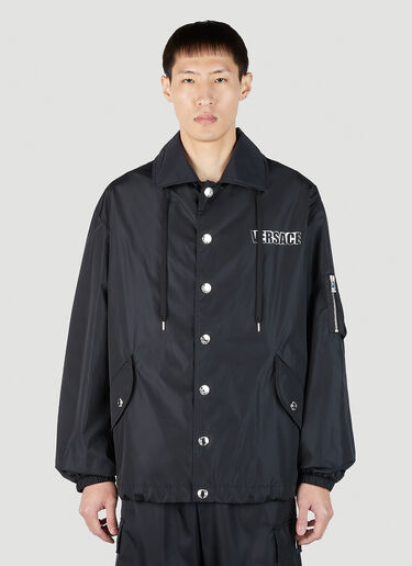Versace 그래픽 로고 프린트 재킷 블랙 ver0151016