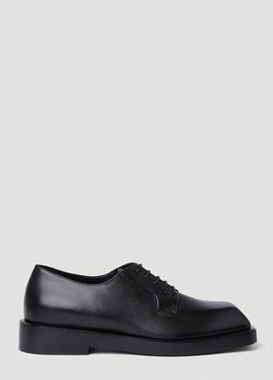 Versace Square Toe Derby Shoes Black ver0151031