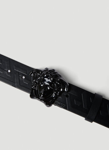 Embossed Greca Belt Versace Embossed Greca Belt Black ver0151043