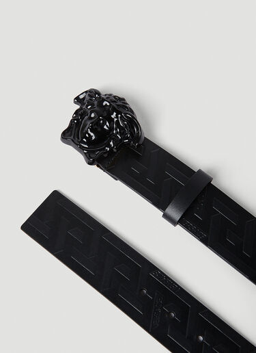 Embossed Greca Belt Versace Embossed Greca Belt Black ver0151043