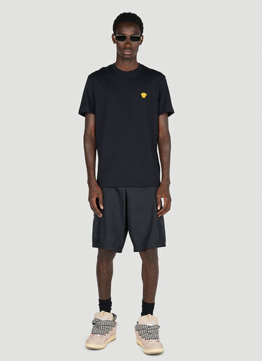 Medusa Embroidered T-Shirt Versace Medusa Embroidered T-Shirt Black ver0153014
