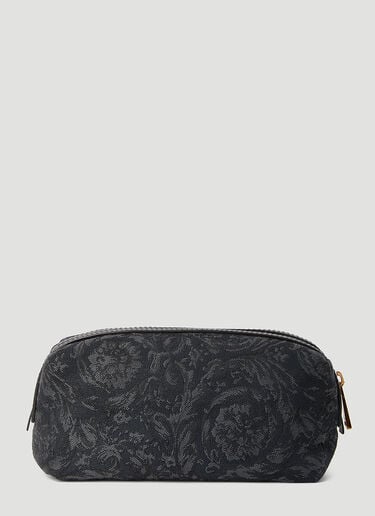 Versace 바로코 아테나 자카드 바니티 파우치 블랙 ver0255026