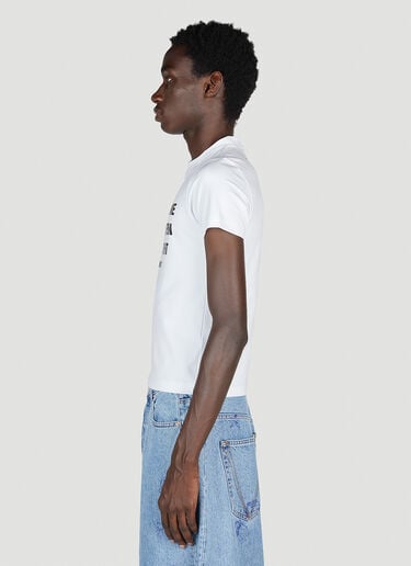 Stop Copying Me Fitted T-Shirt Vetements Stop Copying Me Fitted T-Shirt White vet0154001