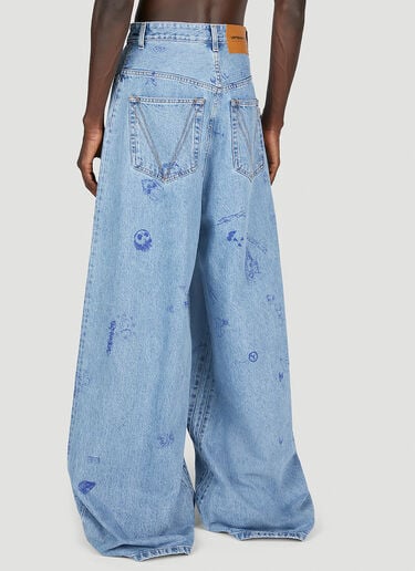 Scribbled Baggy Jeans Vetements Scribbled Baggy Jeans Light Blue vet0154008