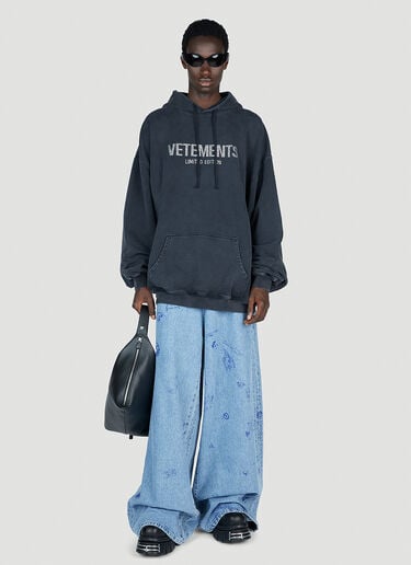 Limited Edition Crystal Logo Hooded Sweatshirt Vetements Limited Edition Crystal Logo Hooded Sweatshirt Black vet0154009
