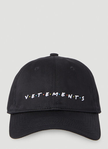 Friendly Logo Baseball Cap Vetements Friendly Logo Baseball Cap Black vet0154018
