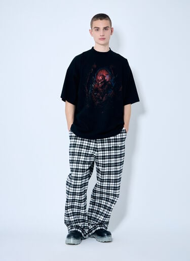 Vetements Metalized Wrinkled Pyjama Pants Black vet0160001