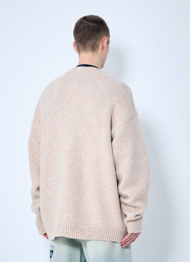 Vetements Classic Pearl Button Cardigan Beige vet0160007