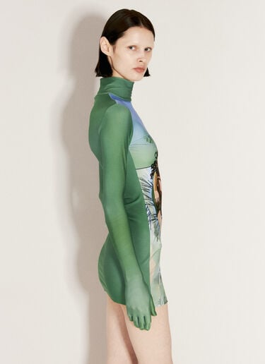VETEMENTS 아니메 미니 원피스 그린 vet0255009