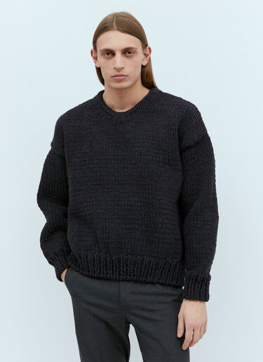 엠플러스 V-넥 스웨터 Visvim 엠플러스 V-넥 스웨터 블루 vis0154005