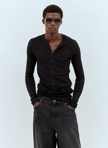 Square-Oval Sunglasses Dries Van Noten Square-Oval Sunglasses Black vns0158001