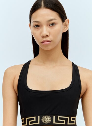 Greca Trim Sports Bra Versace Greca Trim Sports Bra Black vrs0251071