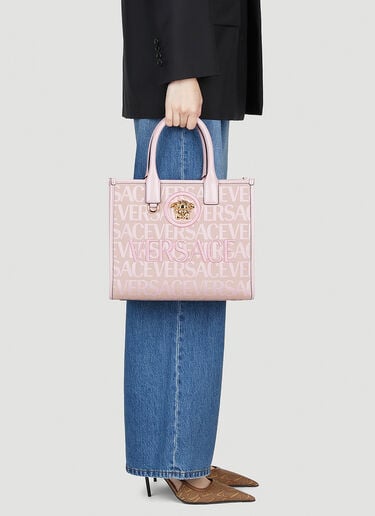 Allover Small Tote Bag Versace Allover Small Tote Bag Pink vrs0253050