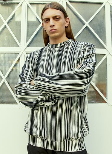 Glitched Knitted Sweater VTMNTS Glitched Knitted Sweater Black vtm0354008