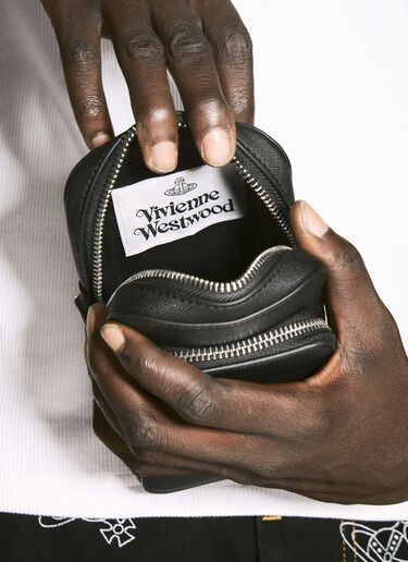 Vivienne Westwood 十字纹手机斜挎包  黑色 vvw0157015
