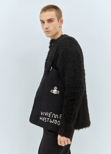 Mabel 大号钩编托特包 Vivienne Westwood Mabel 大号钩编托特包 黑色 vvw0158009