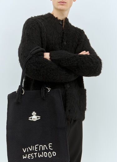 Mabel 大号钩编托特包 Vivienne Westwood Mabel 大号钩编托特包 黑色 vvw0158009