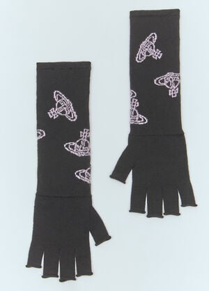 Vivienne Westwood 오브 핑거리스 장갑  블랙 vvw0158013