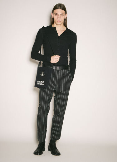 Vivienne Westwood Mabel 小号钩编托特包 黑色 vvw0159026