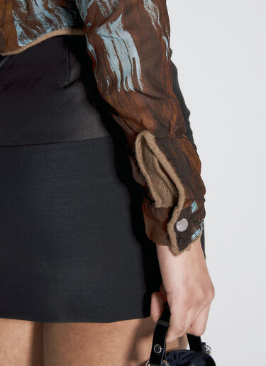 Shrunken Ruched Cardigan Vivienne Westwood Shrunken Ruched Cardigan Brown vvw0253002