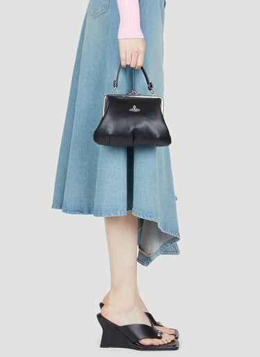 Vivienne Westwood Granny Frame 皮革手提包 黑色 vvw0253042