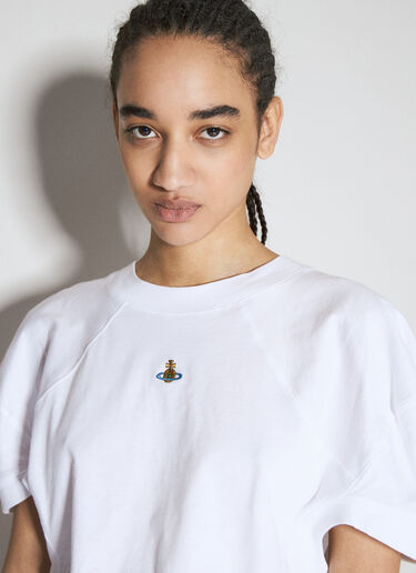 Vivienne Westwood Cropped Football T-Shirt White vvw0255036