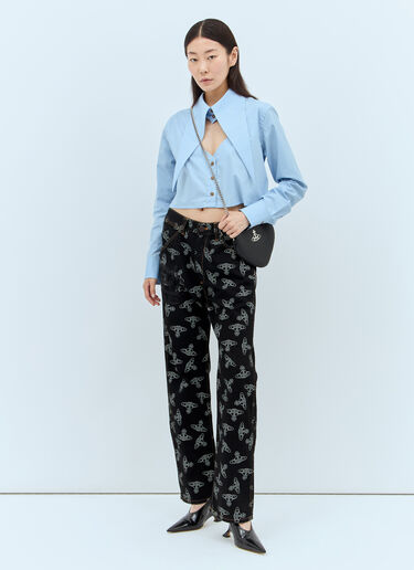 镂空心形衬衫 Vivienne Westwood 镂空心形衬衫 蓝色 vvw0257019