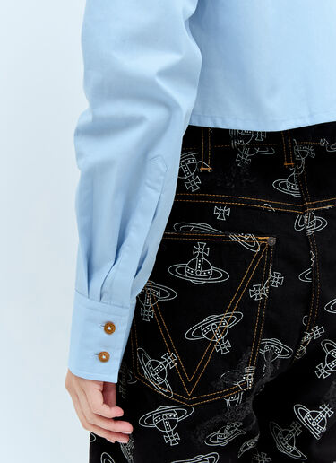 镂空心形衬衫 Vivienne Westwood 镂空心形衬衫 蓝色 vvw0257019