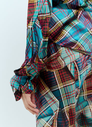 Vivienne Westwood 드렁큰 셔츠  블루 vvw0257028