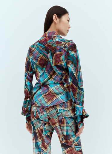 Vivienne Westwood 드렁큰 셔츠  블루 vvw0257028