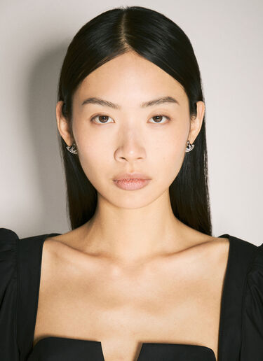 New Diamante Heart Earrings Vivienne Westwood New Diamante Heart Earrings Black vvw0258038