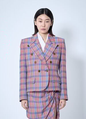 Vivienne Westwood Check Blazer Red vvw0260001