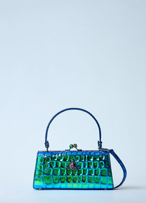 Vivienne Westwood 超大娃娃带框手提包  蓝色 vvw0260019