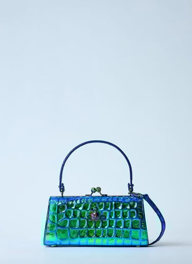 Vivienne Westwood Extra Large Doll Frame Handbag Blue vvw0260019