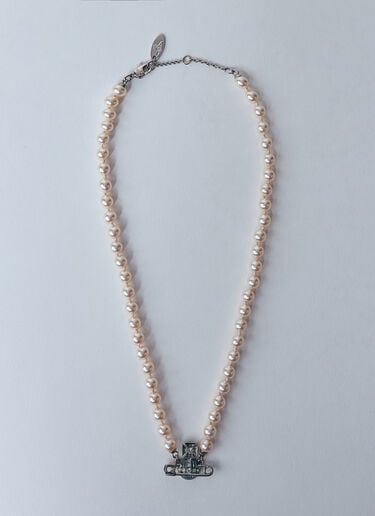 Vivienne Westwood Kitty Pearl Necklace Silver vvw0260029