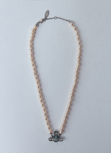 Kitty Pearl Necklace Vivienne Westwood Kitty Pearl Necklace Silver vvw0260029