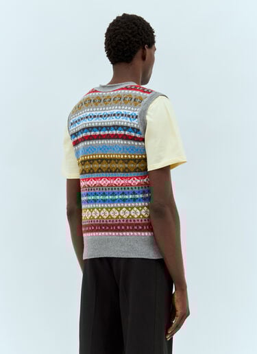 Astral Knit Vest Wales Bonner Astral Knit Vest Grey wbn0158010