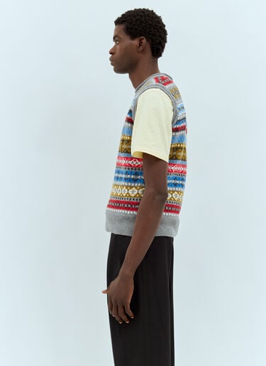 Astral Knit Vest Wales Bonner Astral Knit Vest Grey wbn0158010