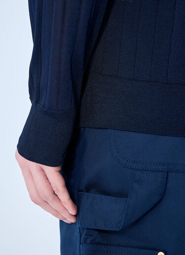 Roots Polo Shirt Wales Bonner Roots Polo Shirt Blue wbn0160003