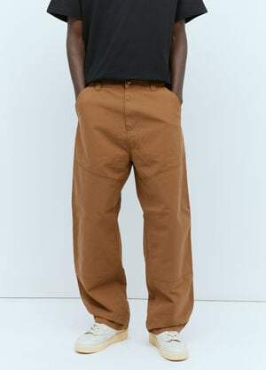 Carhartt WIP 阔腿拼接长裤 棕色 wip0155002