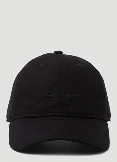 Carhartt WIP 스크립트 베이스볼 캡 블랙 wip0350010