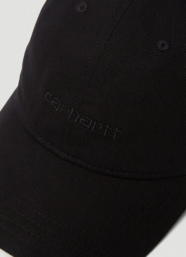 Carhartt WIP 스크립트 베이스볼 캡 블랙 wip0350010