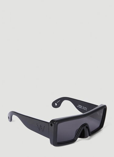 Walter Van Beirendonck x Komono Alien Wide Sunglasses Black wlt0152048
