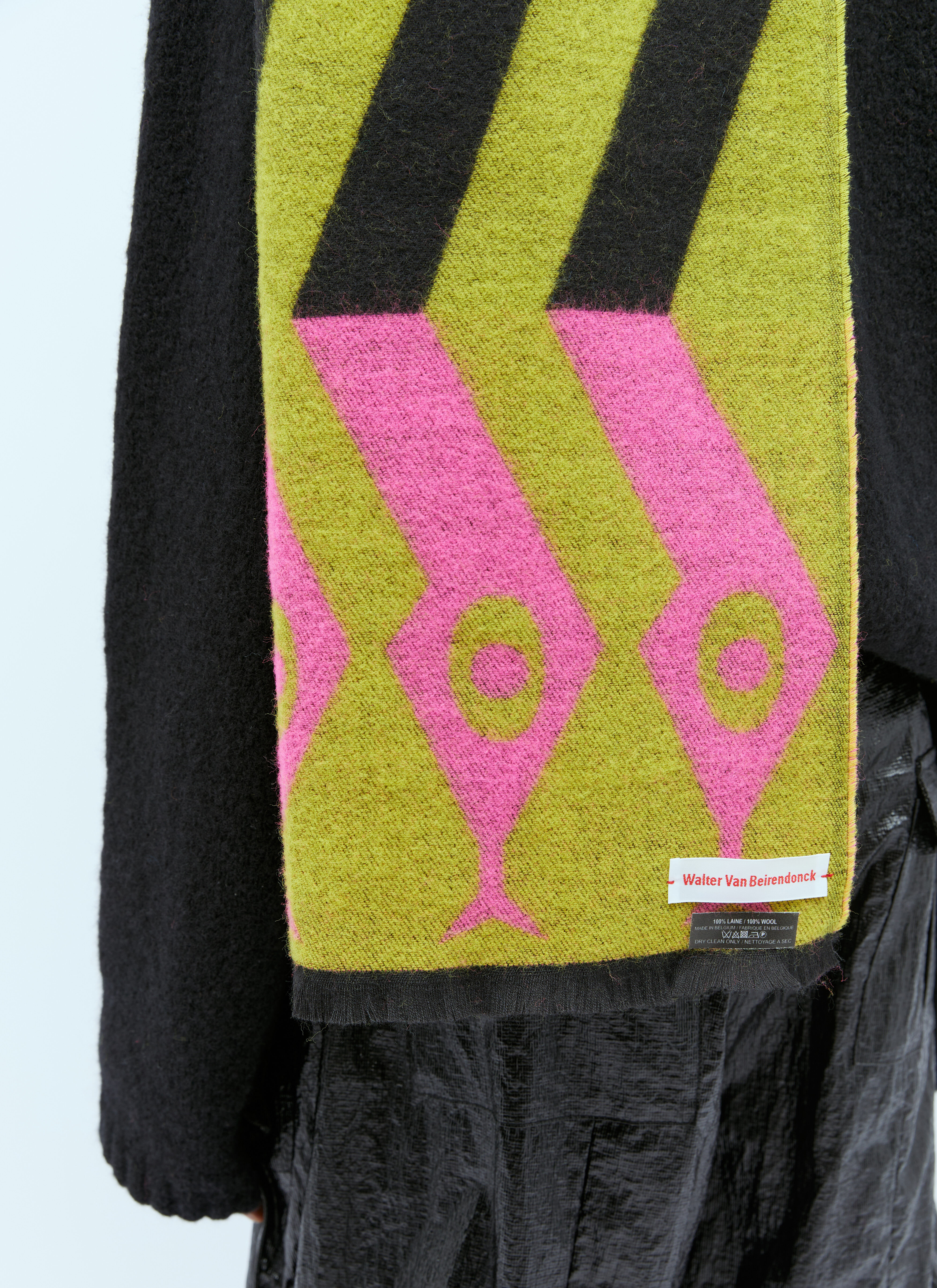 【国産】 Wool Snake Men's' Beirendonck Van Walter Scarf Yellow in 小物
