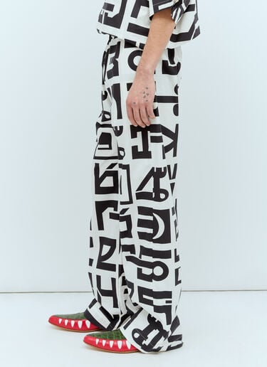 スターパンツ Walter Van Beirendonck スターパンツ ホワイト wlt0156003