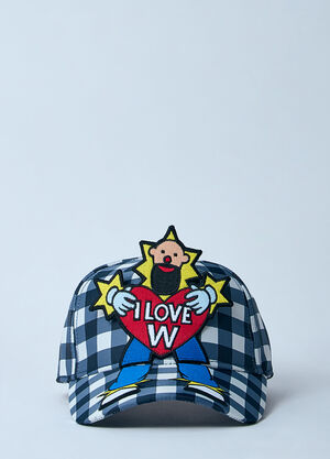 Walter Van Beirendonck Clown Motif Baseball Cap Blue wlt0160015
